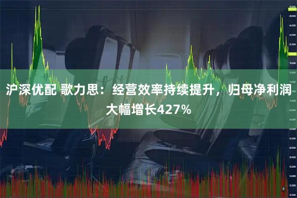 沪深优配 歌力思：经营效率持续提升，归母净利润大幅增长427%